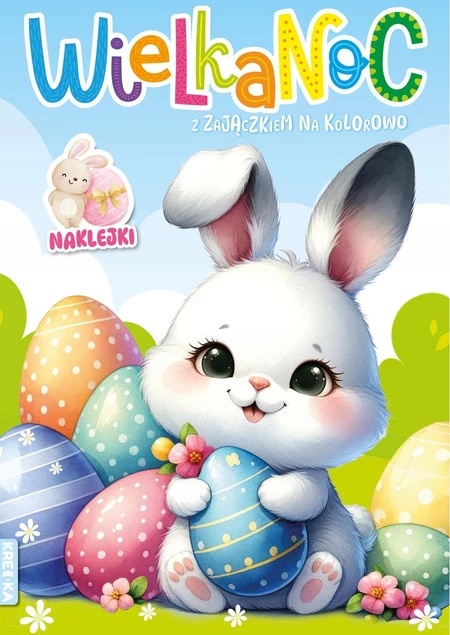 WIELKANOC z Zajączkiem Na Kolorowo Malowanka Kolorowanka BooksAndFun_1