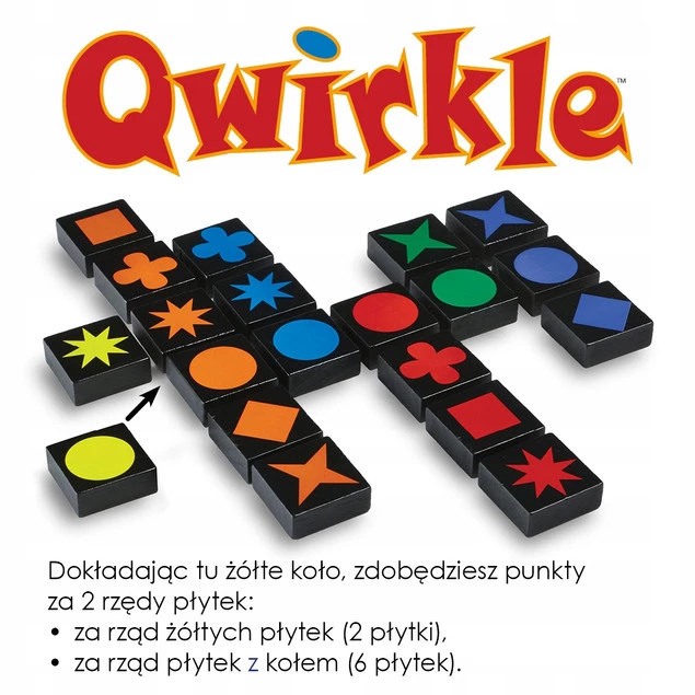 QWIRKLE Gra Planszowa Dopasuj Kolory i Kształty 6+ Nasza Księgarnia_6
