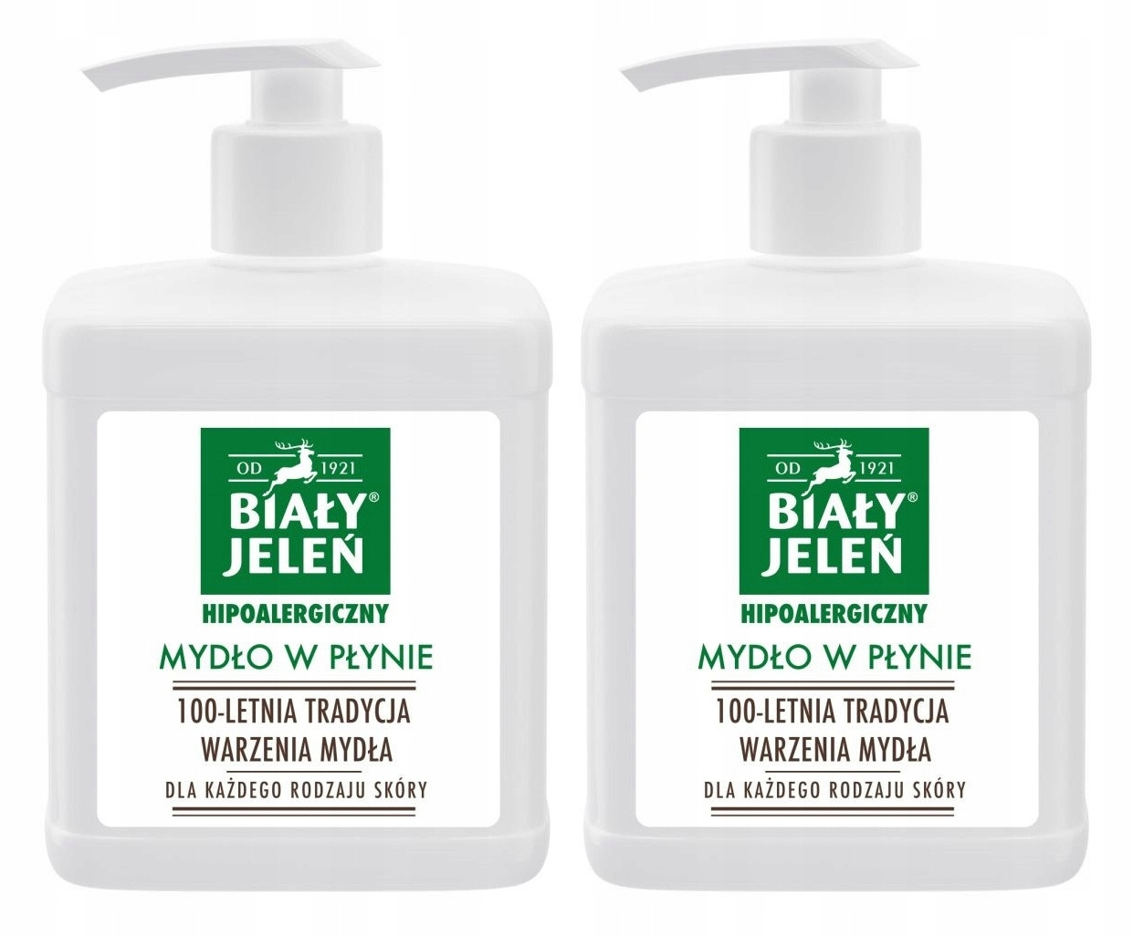 2x Mydło W Płynie Biały Jeleń 500 ml Hipoalergiczne Naturalne Dozownik_1