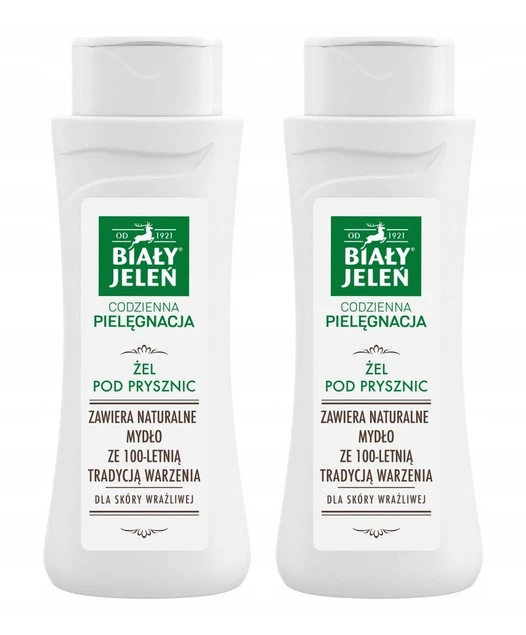 2x BIAŁY JELEŃ Żel Pod Prysznic NATURALNY Nawilża Zmiękcza Skórę 300ml_1