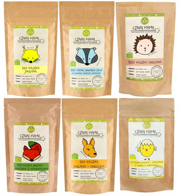 6x Helpa Zestaw Świeża Partia Bio Kaszka Czary Mamy (6x200g)_1