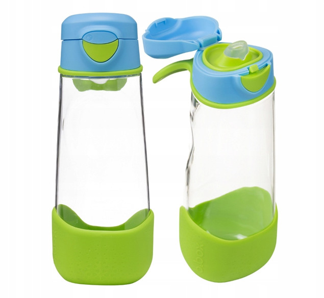 Sportowa Butelka Tritanowa Bidon Ustnik ZIELONY Dla Dzieci 600ml 3+ B.Box_1