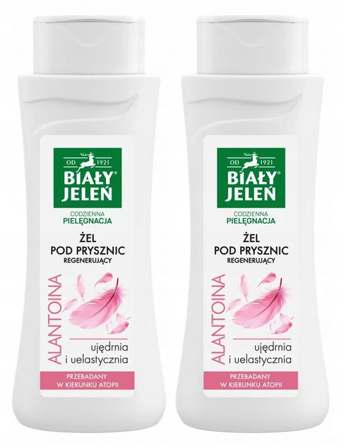 2x BIAŁY JELEŃ Żel Pod Prysznic ALANTOINA Regenerujący 300ml Hipoalergiczny_1