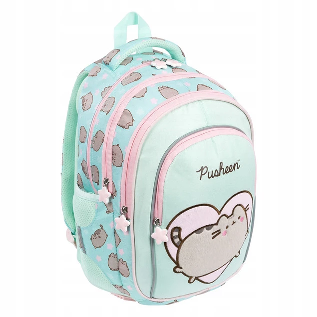 Plecak Szkolny PUSHEEN 4-Komorowy 22L Dla Dziewczynki Miętowy St.Majewski_2