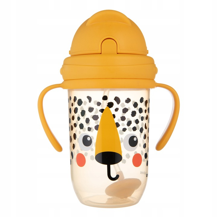 Canpol KUBEK NIEKAPEK Bidon z Obciążoną SŁOMKĄ 270 ml GEPARD 6M+_2