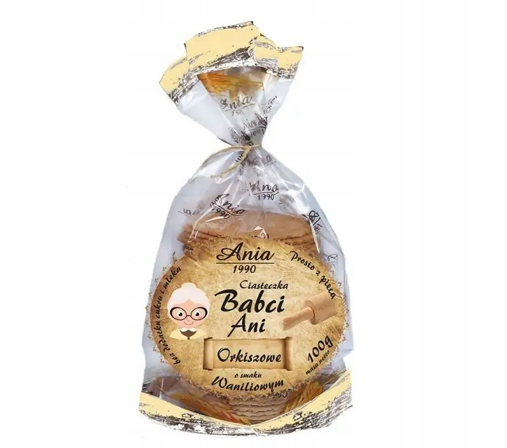 BIO Ania Ciasteczka Orkiszowe o Smaku Waniliowym Babci 100g_1