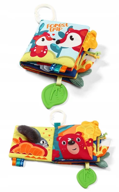 BABYONO Książeczka Sensoryczna LAS Miękka Zawieszka Lusterko 0+ 1513-BO_1