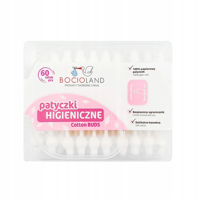 4x Patyczki Higieniczne OGRANICZNIKIEM Do Uszu Dla DZIECI Bocioland_5