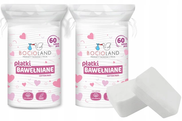 2x HIGIENICZNE Płatki KOSMETYCZNE Dla NIEMOWLĄT Bawełna 100% Bocioland_1