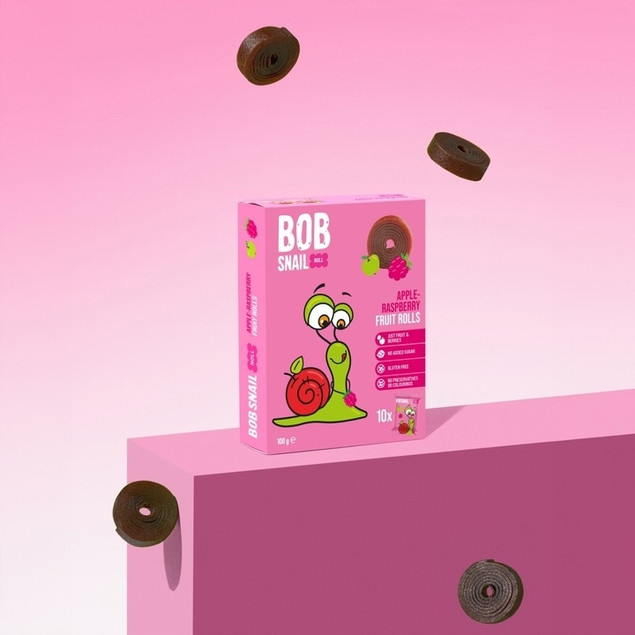 2x Przekąska Owocowa Jabłko Malina Bez Cukrów 100g BOB SNAIL_3