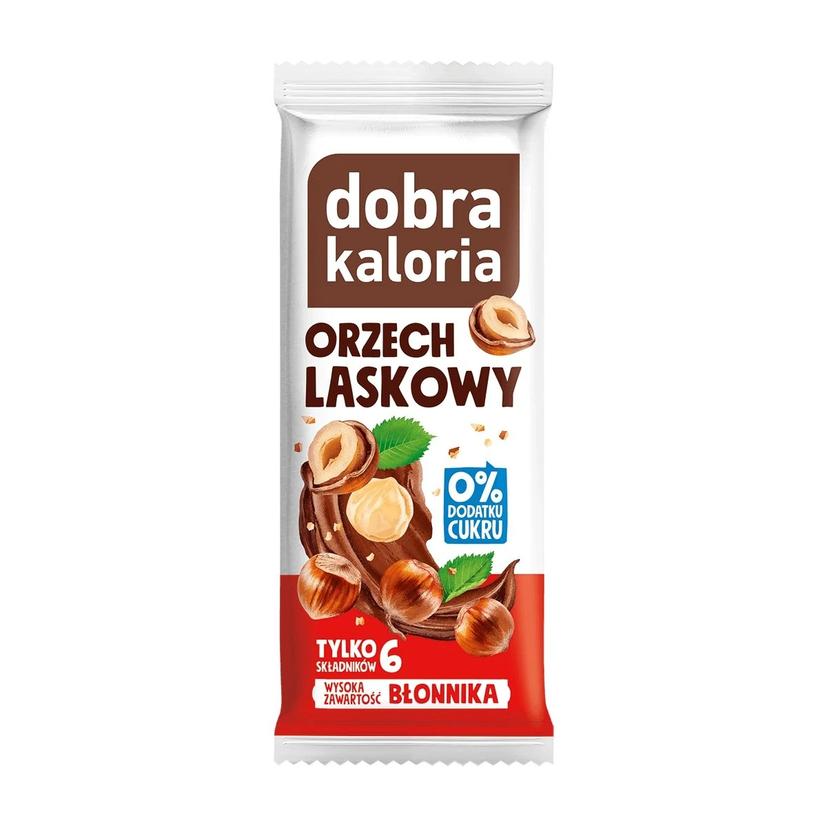Wegański Baton ORZECH LASKOWY Czekolada Dobra Kaloria Bez Dodatku Cukru 35g_1