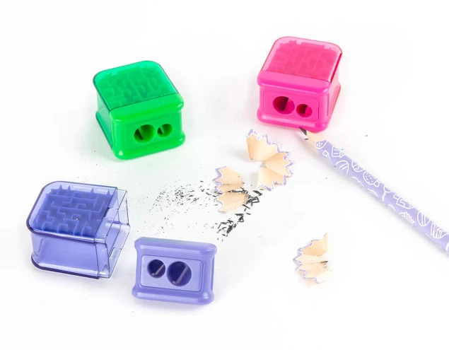Temperówka Podwójna z Pojemnikiem LABIRYNT Łamigłówka PASTEL Kidea_2