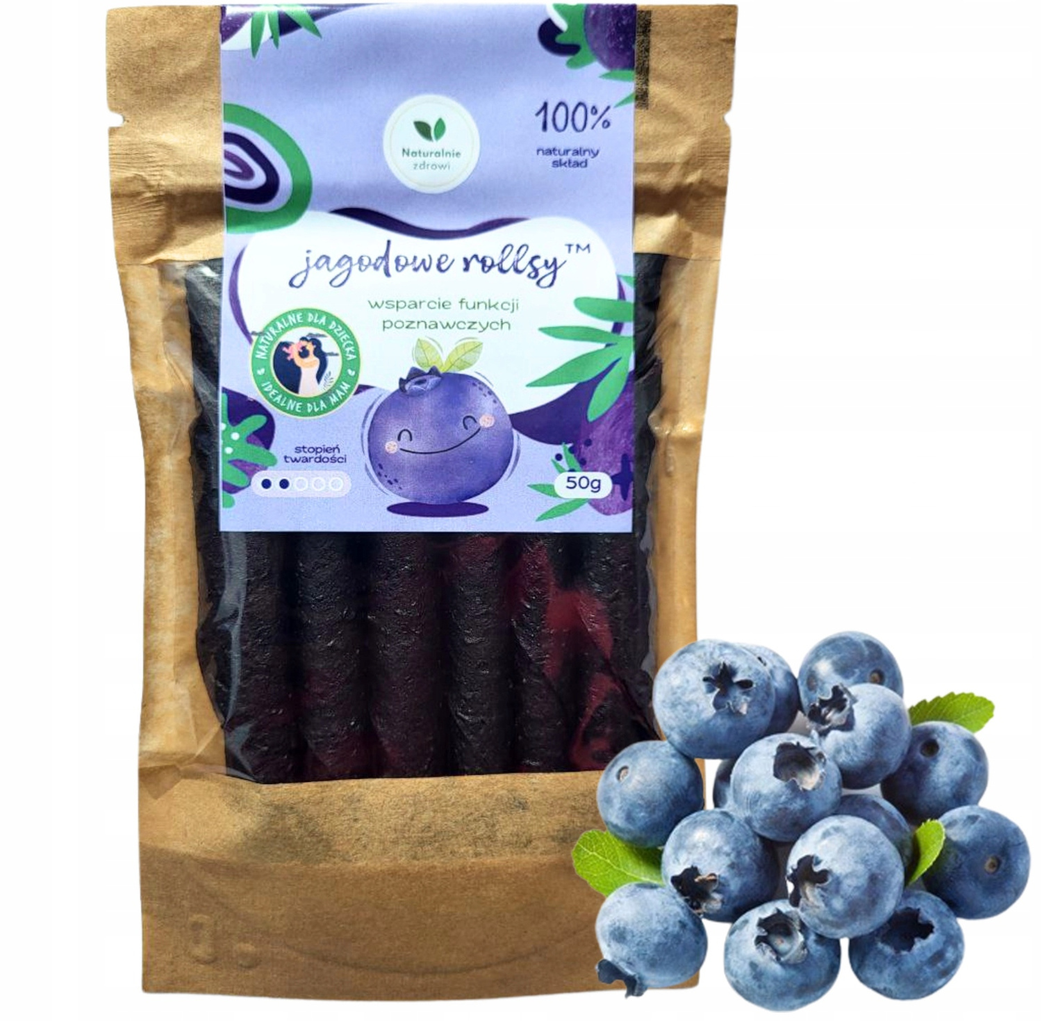 Zestaw ROLLSY Witaminowe JAGODA POMARAŃCZA SZPINAK Naturalnie Zdrowi 3x50g_2