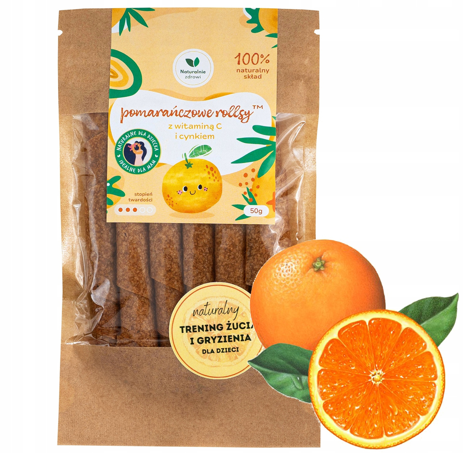 Zestaw ROLLSY Witaminowe JAGODA POMARAŃCZA SZPINAK Naturalnie Zdrowi 3x50g_3