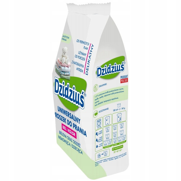 3x DZIDZIUŚ Proszek Do Prania HIPOALERGICZNY Uniwersalny Dla Dzieci 1,5kg_2
