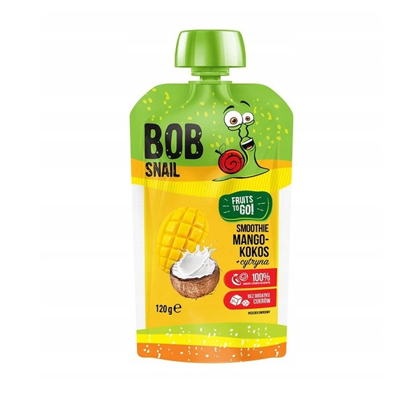 Bob Snail MUS OWOCOWY Bez Cukru PRZECIER Smoothie MIX SMAKÓW 120g x14_3