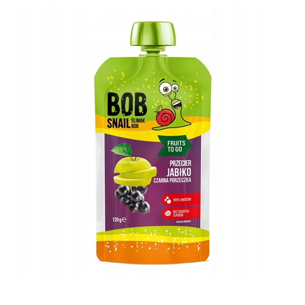 Bob Snail MUS OWOCOWY Bez Cukru PRZECIER Smoothie MIX SMAKÓW 120g x14_6