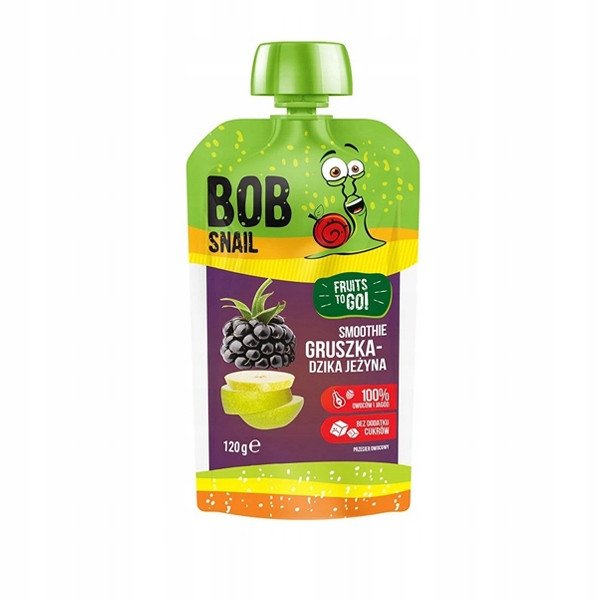 Bob Snail MUS OWOCOWY Bez Cukru PRZECIER Smoothie MIX SMAKÓW 120g x14_8