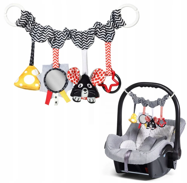 BabyOno Kontrastowa Zawieszka Do Wózka Fotelika Łóżeczka SENSORYCZNA 797_1