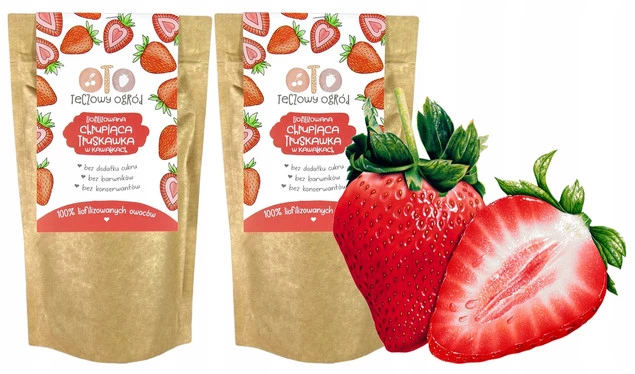 OWOCE LIOFILIZOWANE Chrupiąca TRUSKAWKA W Kawałkach OTOLANDIA 20g x2_1