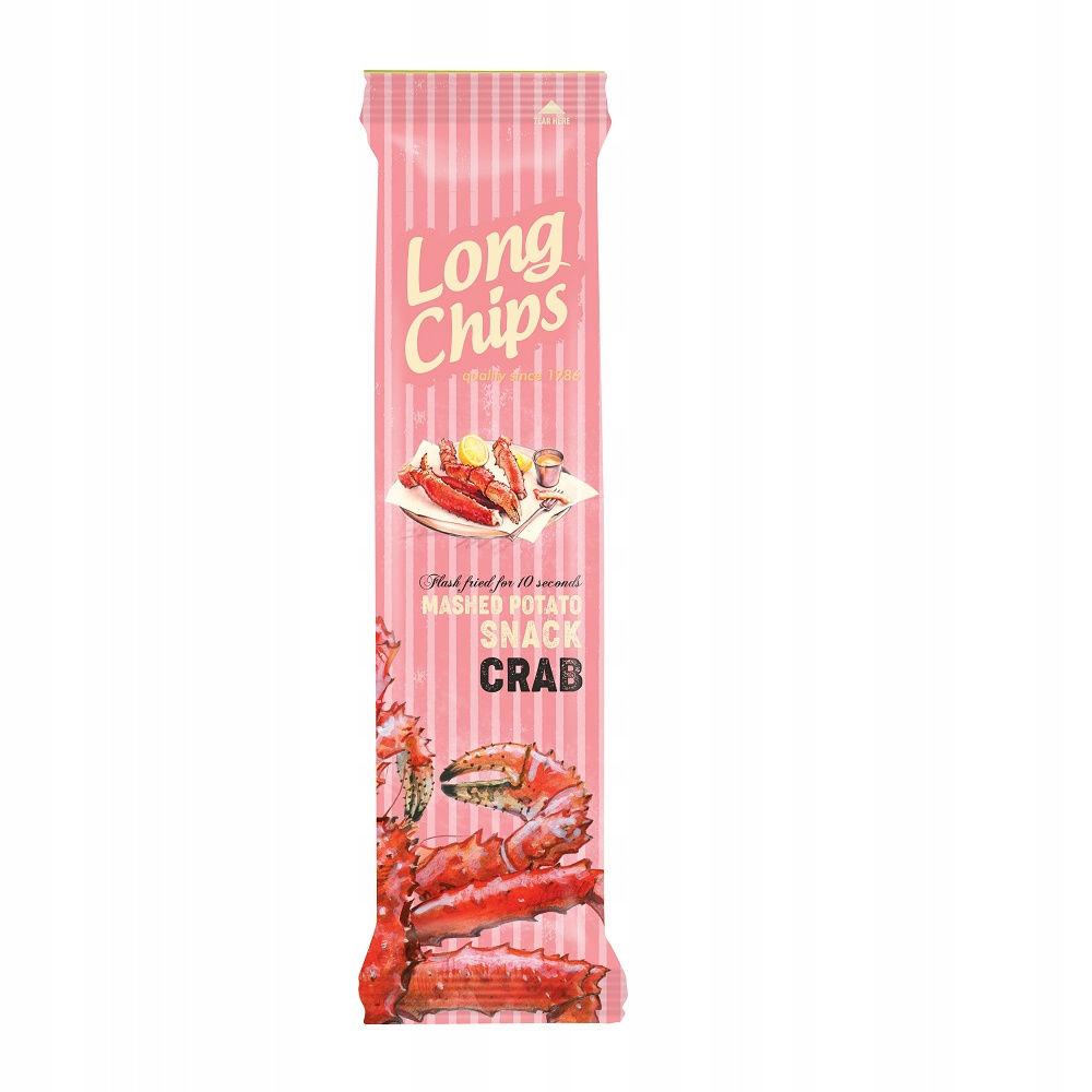 LONG CHIPS Chipsy ziemniaczane o smaku kraba Krabowe 75g_1