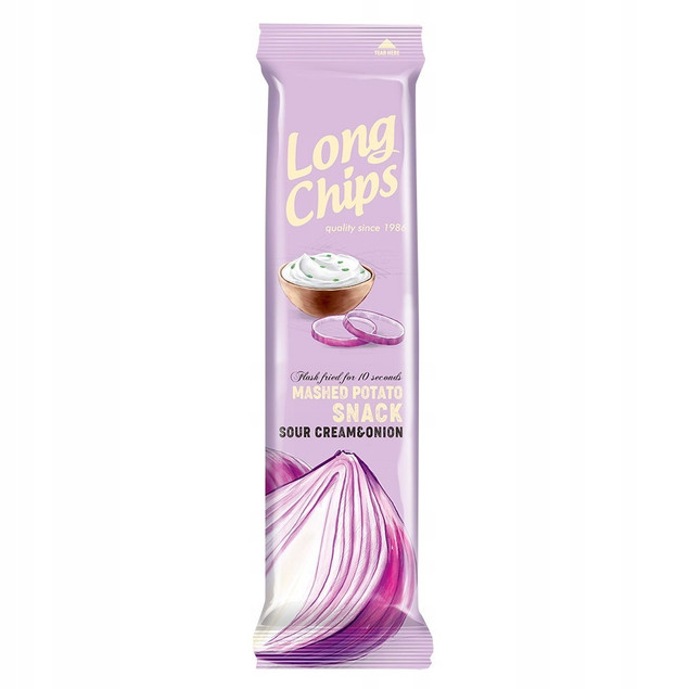 LONG CHIPS Chipsy ziemniaczane o smaku śmietana z cebulką 75 g_6