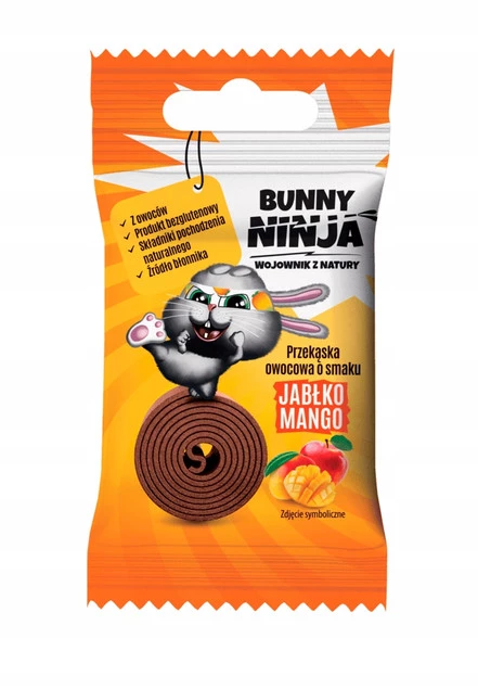 BUNNY NINJA Owocowa Przekąska JABŁKO MANGO 15g_4