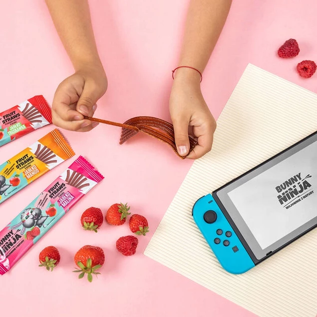 BUNNY NINJA Przekąska owocowa 2 x FRUIT STRAWS jabłko malina 2x16g_3