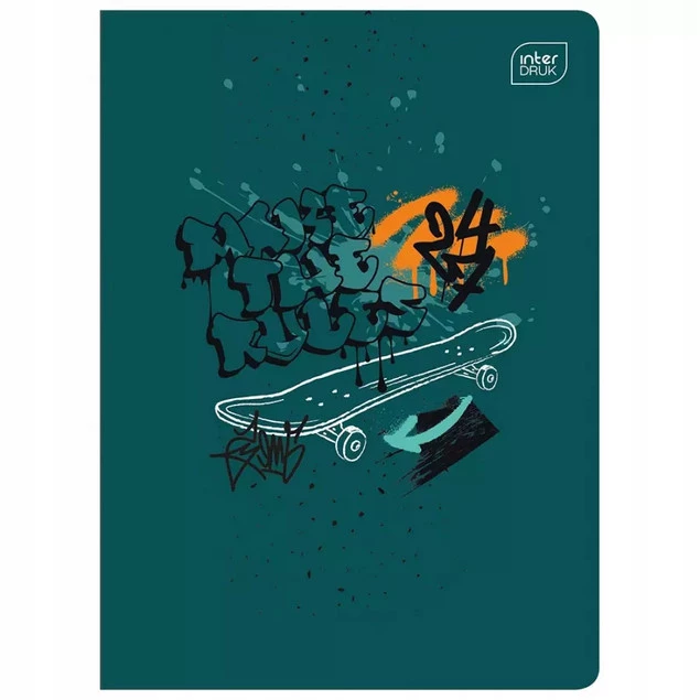 INTERDRUK Zeszyt A5 32k w 3 Linie Kolor URBAN SKATE Dla Chłopca_1
