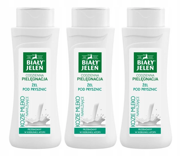 3x BIAŁY JELEŃ Żel Pod Prysznic KOZIE MLEKO 300 ml_1