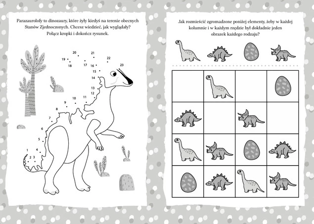 Zadanka i Piaskowanki DINOZAURY z Piaskiem i Rysikiem 5+ Skrzat_4