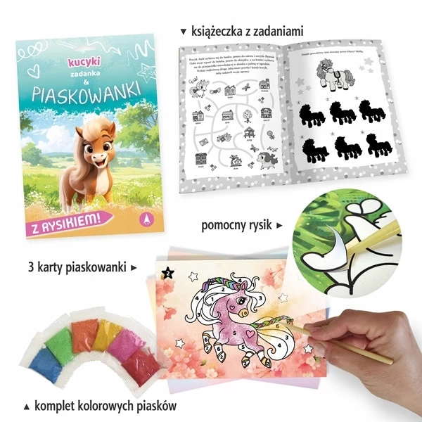 Zadanka i Piaskowanki KUCYKI z Piaskiem i Rysikiem 5+ Skrzat_2