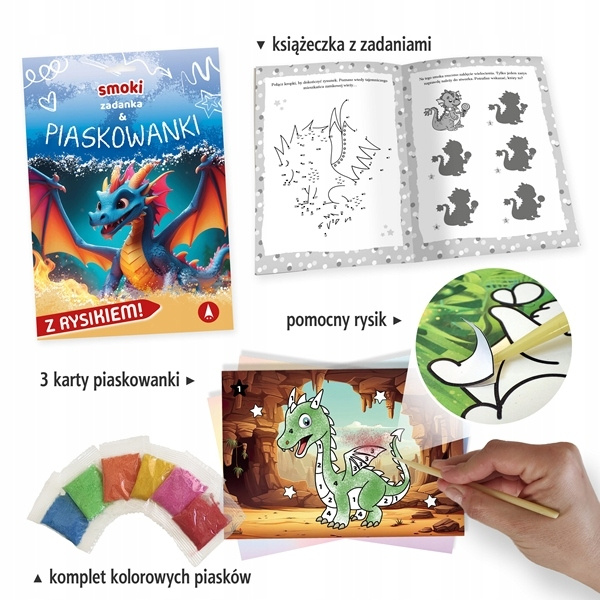 Zadanka i Piaskowanki SMOKI z Piaskiem i Rysikiem 5+ Skrzat_2