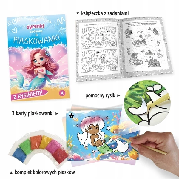 Zadanka i Piaskowanki SYRENKI z Piaskiem i Rysikiem 5+ Skrzat_2