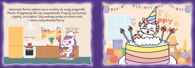 Zadanka i Malowanki Wodne JEDNOROŻCE z Pisakiem 3+ Skrzat_3