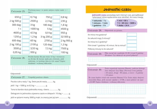 Mądry Uczeń MATEMATYKA Klasa 4-6 MIARY I WAGI Emilia Figacz 9+ SBM_3