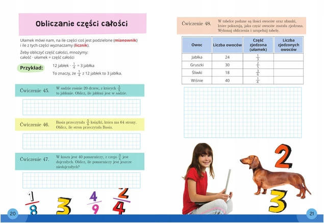 Mądry Uczeń MATEMATYKA Klasa 4-6 UŁAMKI Emilia Figacz 9+ SBM_4