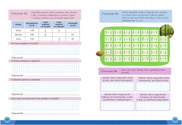 Mądry Uczeń MATEMATYKA Klasa 4-6 UŁAMKI Emilia Figacz 9+ SBM_5