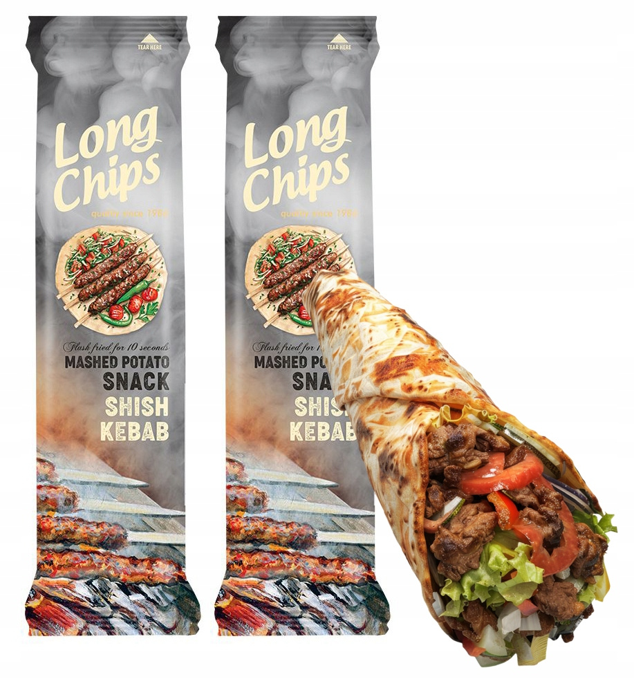 LONG CHIPS Chipsy Ziemniaczane o Smaku KEBABA 75g x2_1