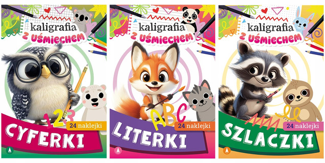 Zestaw KALIGRAFI z Uśmiechem Dla Dzieci Poznaję LITERKI CYFERKI SZLACZKI_1