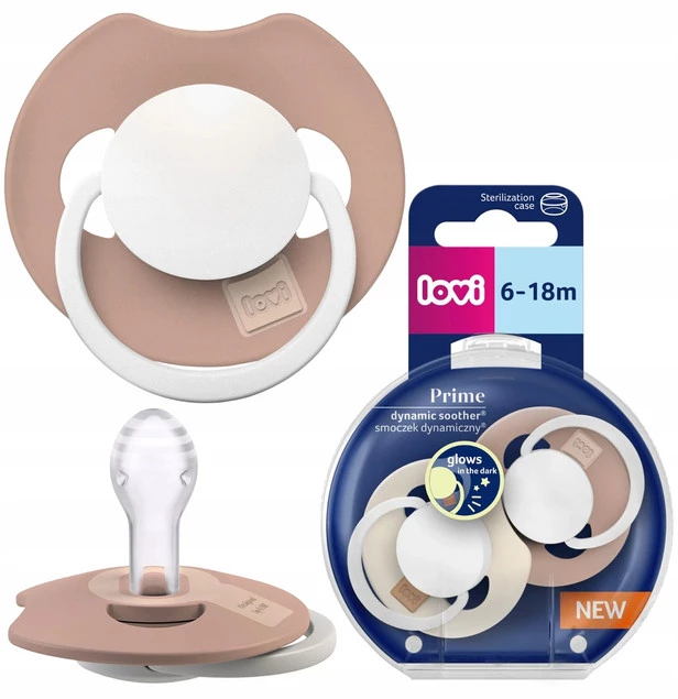 LOVI Smoczek Silikonowy DYNAMICZNY Prime Blush Glow Prime 0-6M+ 34/436_1