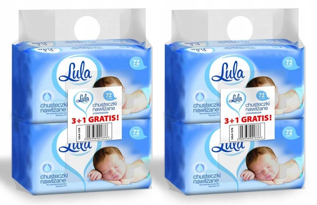 LULA Chusteczki Nawilżane z PANTENOLEM 4 x 72 szt. x2_1