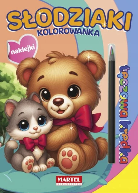 Kolorowanka SŁODZIAKI z Kredką Tęczową i Naklejkami Martel_1