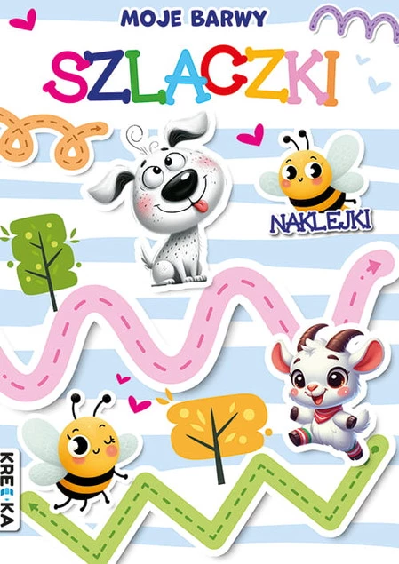 Moje Barwy SZLACZKI Kolorowanka z Naklejkami Kredka_1