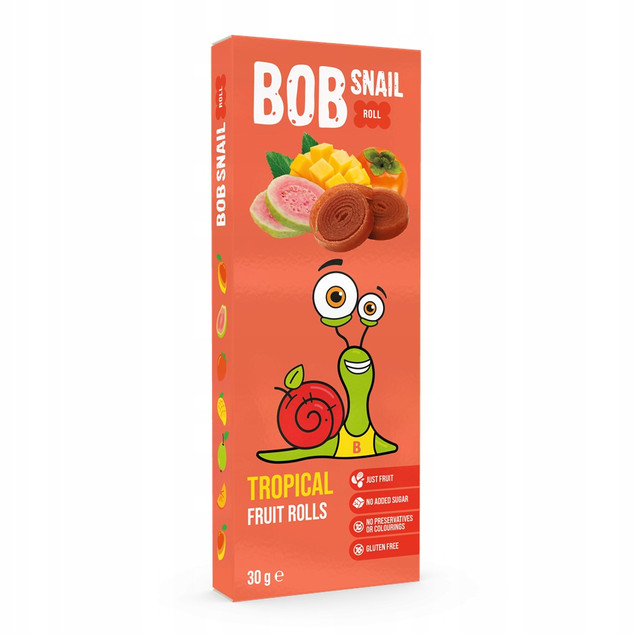 Przekąska MANGO PERSYMONA GUAWA Bez Cukru 30g BOB SNAIL_1
