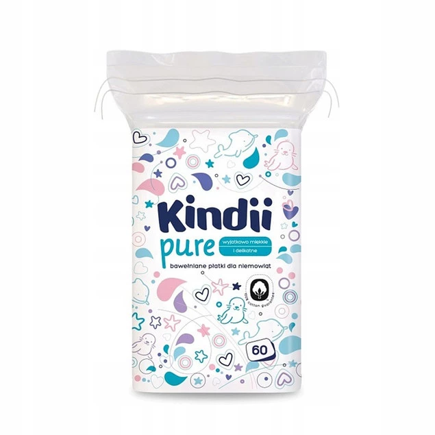 Płatki Kosmetyczne DUŻE Bawełniane Dla Niemowląt Baby 60szt. x6_3