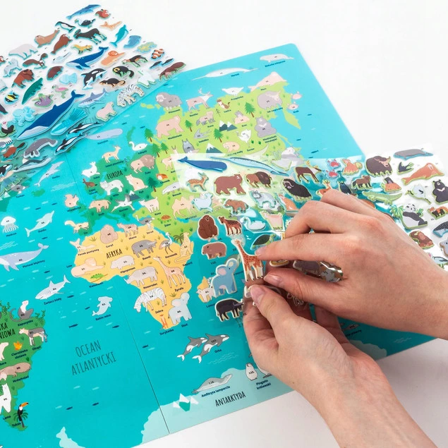 WYKLEJANKA ZWIERZĘTA ŚWIATA + GRA GDZIE ONE ŻYJĄ KIDEA_2