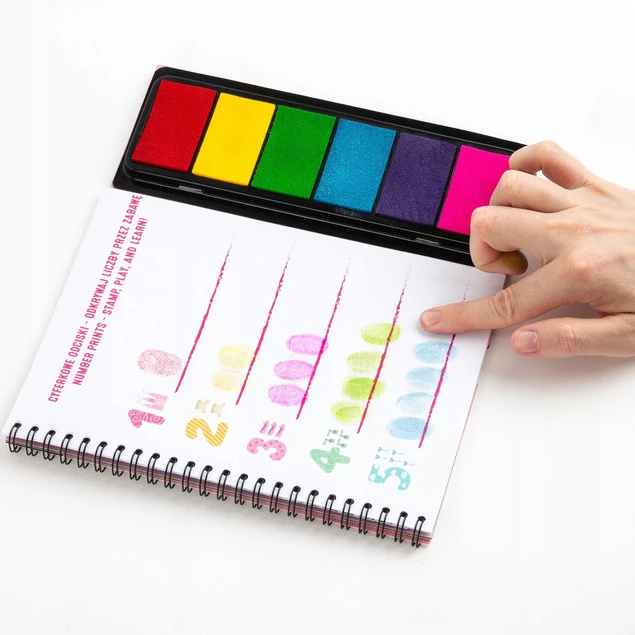 Kolorowe Odciski KSIĘŻNICZKA Książeczka Do Malowania Paluszkami Kidea_3