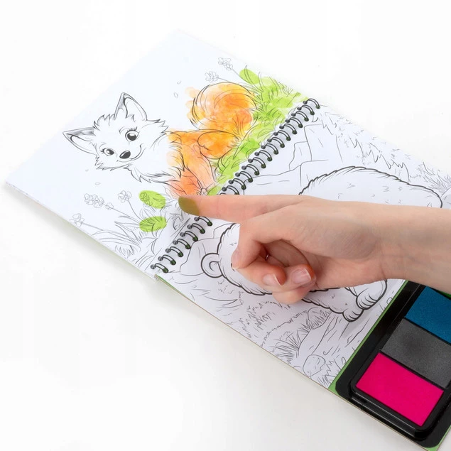 Kolorowe Odciski ZOO Zwierzęta Książeczka Do Malowania Paluszkami Kidea_5