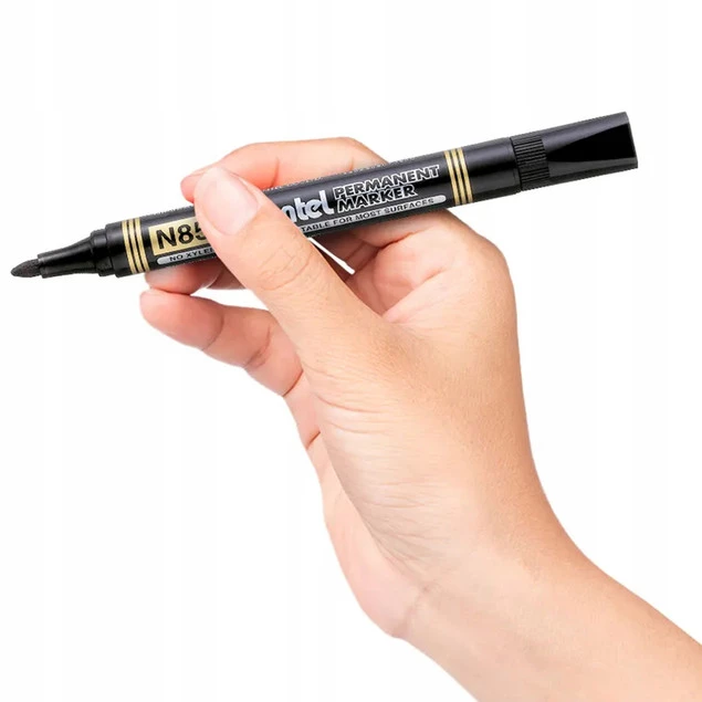 Marker permanentny Pentel N850 okrągły czarny_1
